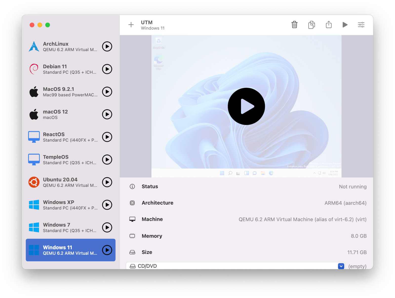 macOS 版 UTM 虚拟机上手(二)
